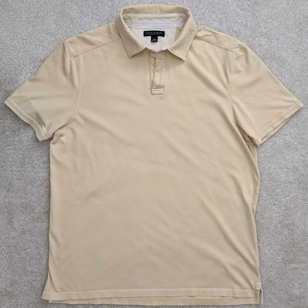 Banana Republic yellow polo shirt large